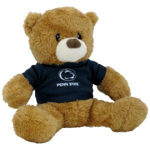 plush hot & cold stuffed bear wearing Penn State t-shirt